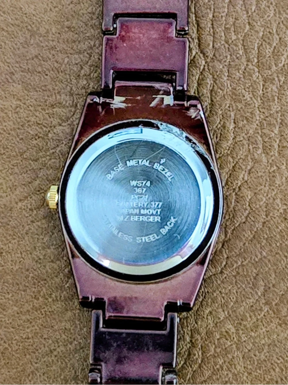 Women's bronze brown Crystal Accent Bracelet Watch - Unbranded